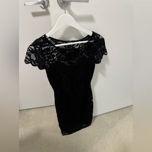 Black Lace Ambiance Dress - S